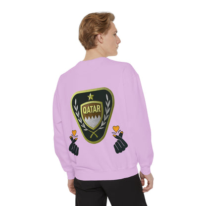 Qatar-Inspired Unisex Sweatshirt | Cozy Fashion for Sports Fans, Travel Lovers, Gift for Holidays, Casual Wear