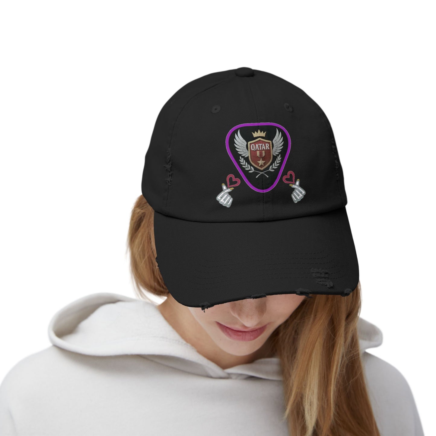 Cap Qatar Love - Unisex Distressed