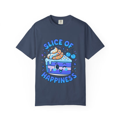 Colorful Slice of Happiness T-Shirt, Cute Dessert Tee, Unisex Graphic Tee, Sweet Gift for Foodies, Fun Casual Wear