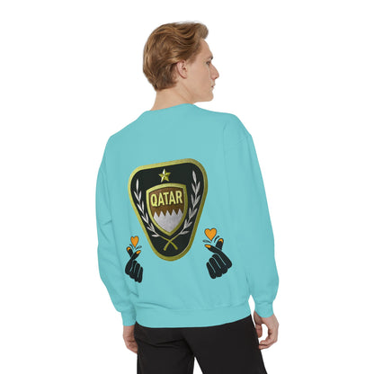 Qatar-Inspired Unisex Sweatshirt | Cozy Fashion for Sports Fans, Travel Lovers, Gift for Holidays, Casual Wear
