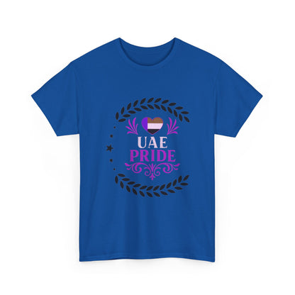 UAE Pride Unisex Heavy Cotton Tee, Pride T-Shirt, Abu Dhabi Gift, National Day Apparel, LGBTQ+ Support Tee, Casual Wear
