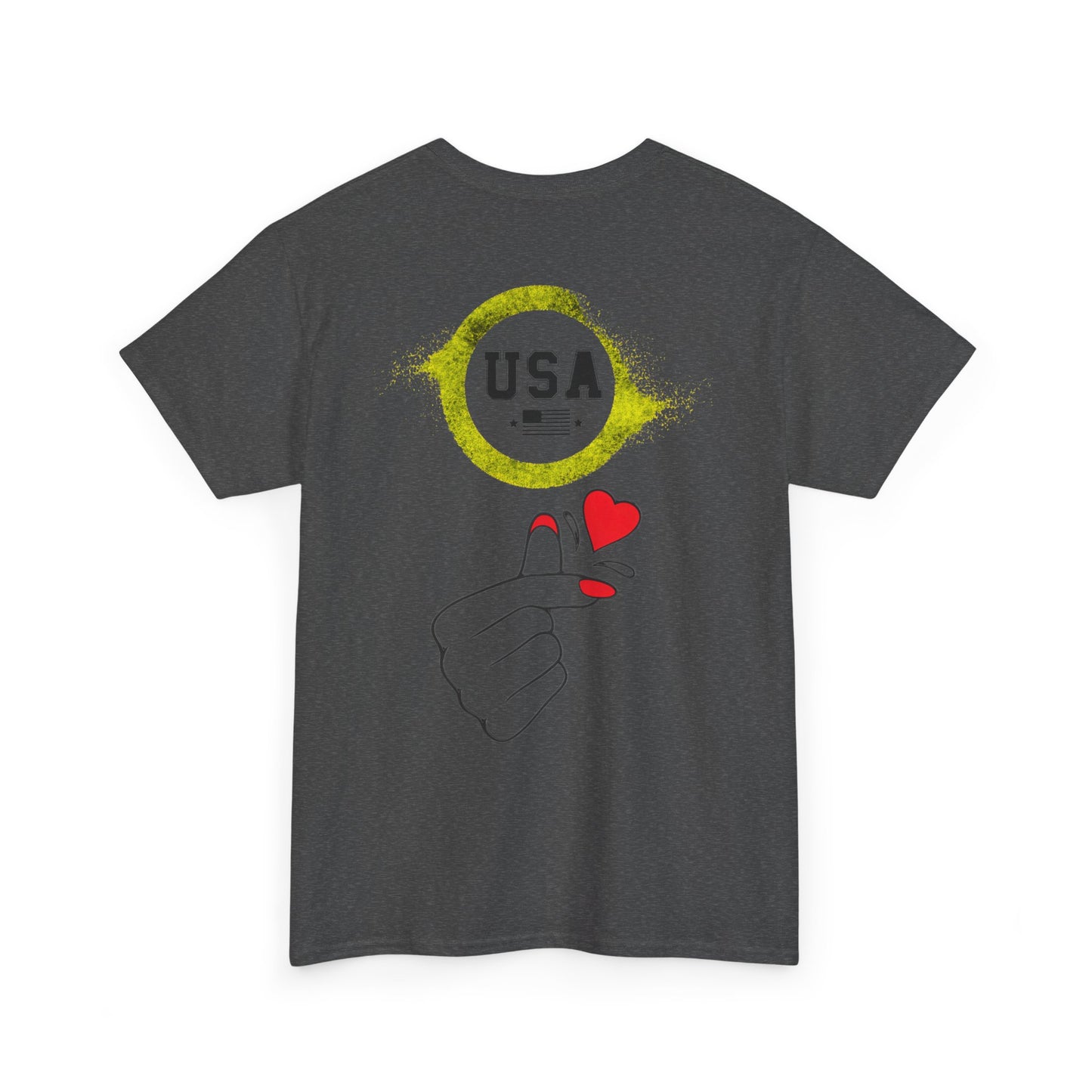 USA Love Graphic Tee, Unisex Cotton Shirt for Holidays, Gifts, Events, Patriotic Wear, Fun Fashion