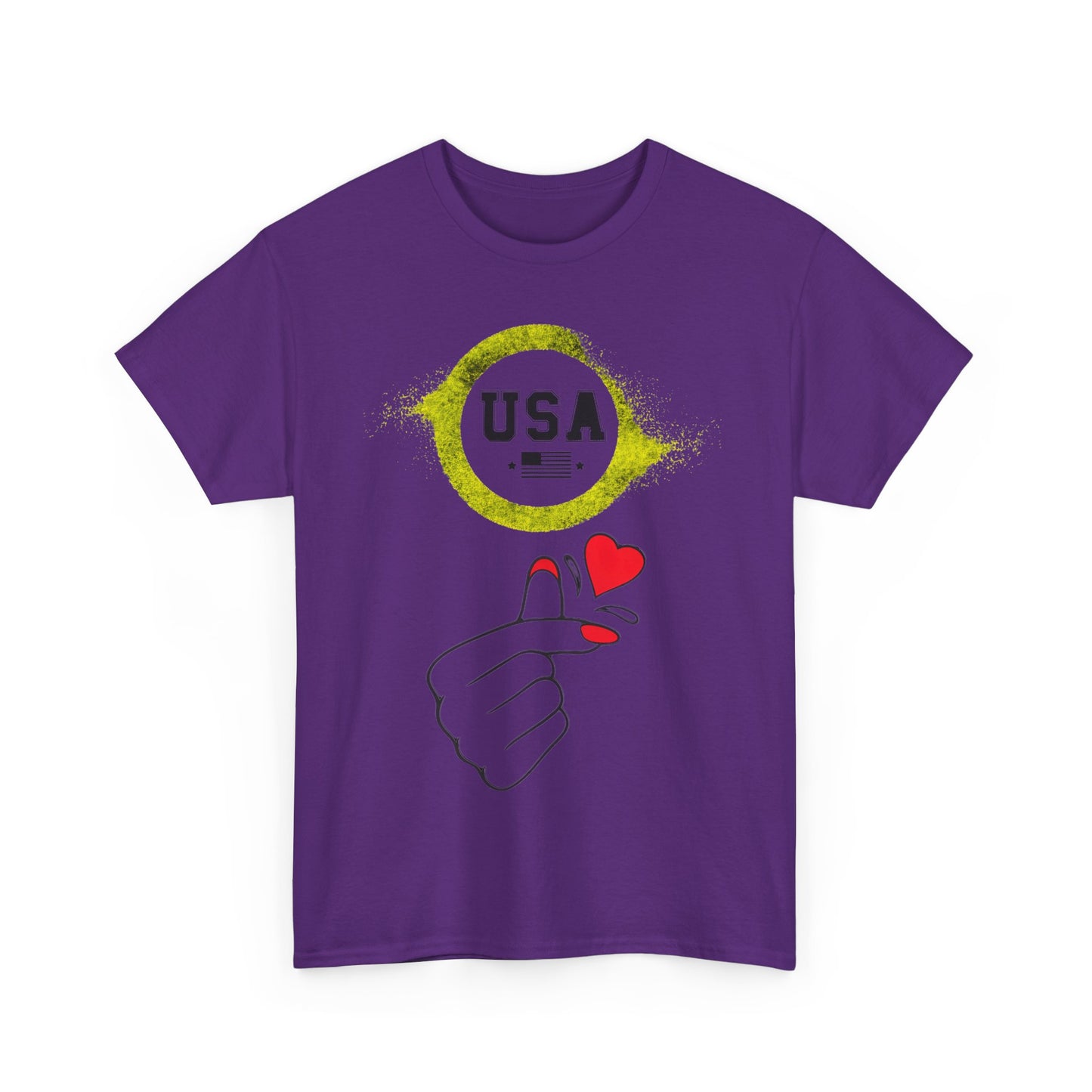 USA Love Graphic Tee, Unisex Cotton Shirt for Holidays, Gifts, Events, Patriotic Wear, Fun Fashion