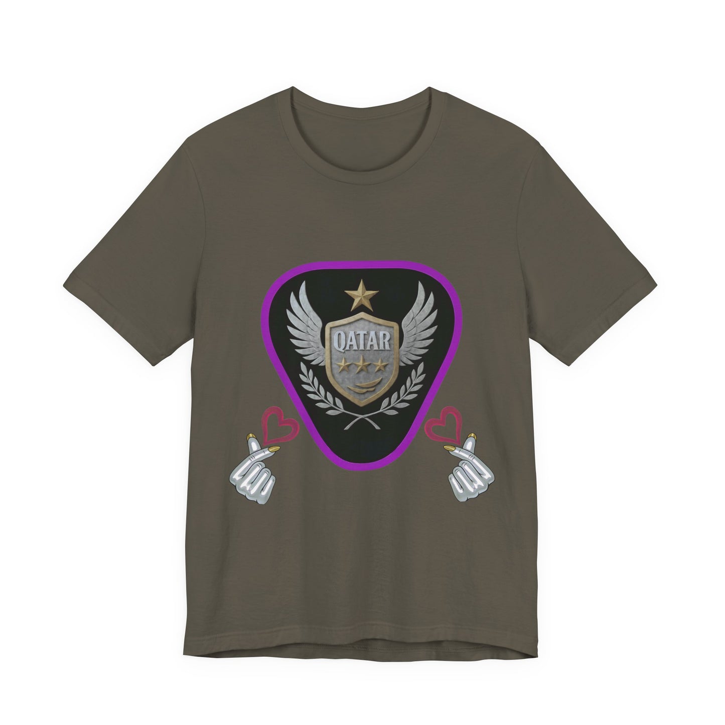 T-Shirt QATAR LOVE Unisex Jersey Short Sleeve Tee