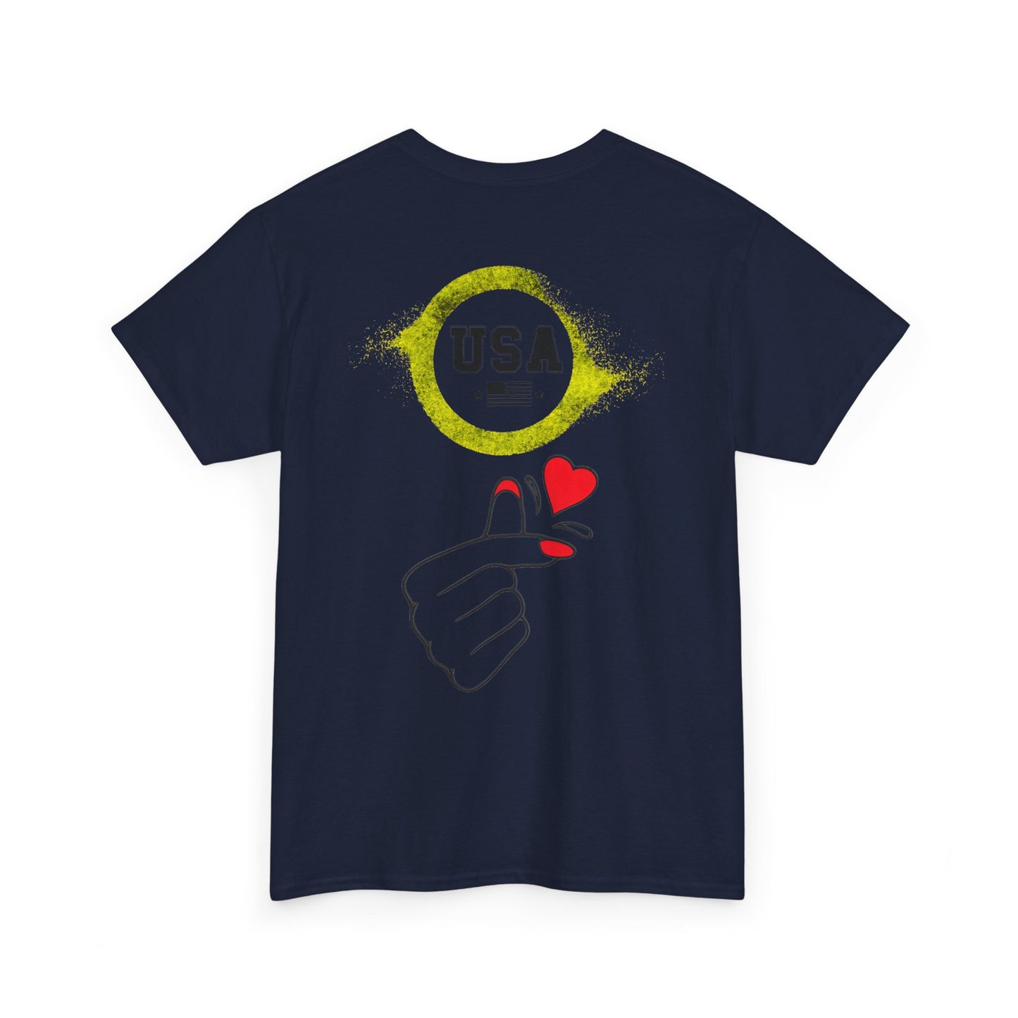 USA Love Graphic Tee, Unisex Cotton Shirt for Holidays, Gifts, Events, Patriotic Wear, Fun Fashion