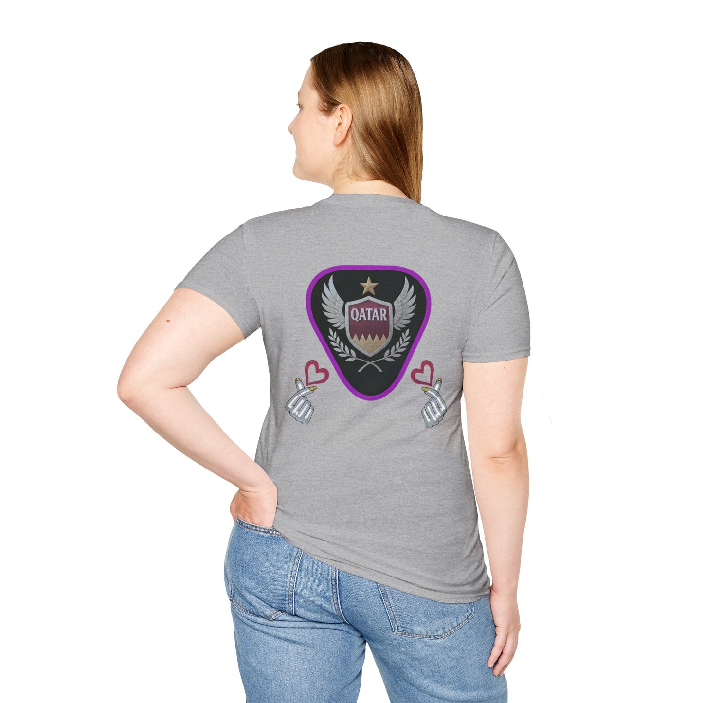 Qatar Pride Unisex Softstyle T-Shirt, Casual Wear, Sports Apparel, Gift for Fans, Travel Souvenir, Unique Design