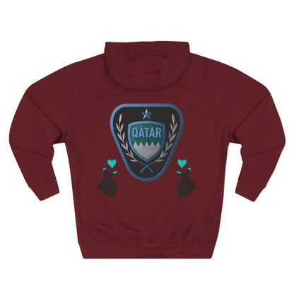 Fleece Hoodie - Qatar Love Design