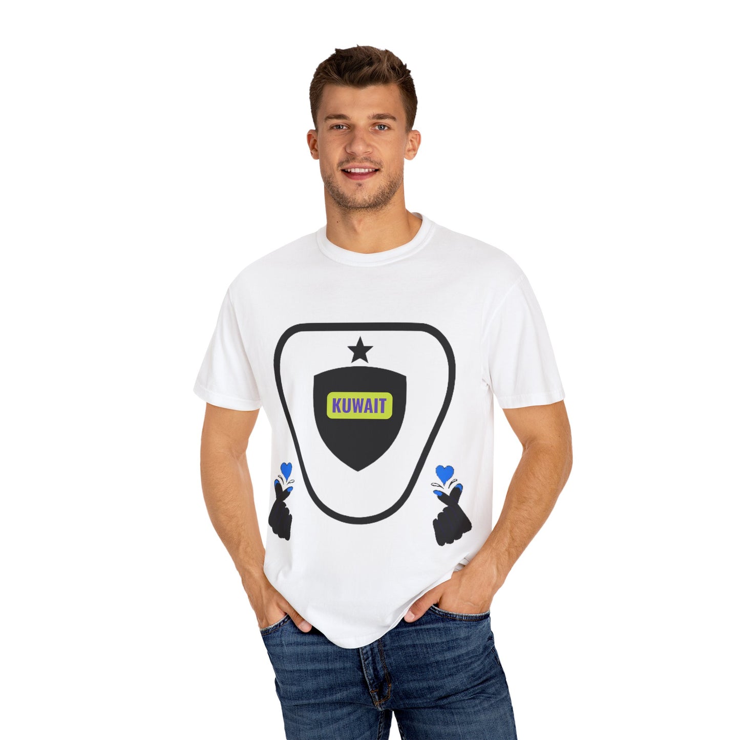 Garment-Dyed T-shirt - Kuwait Lover Graphic Tee