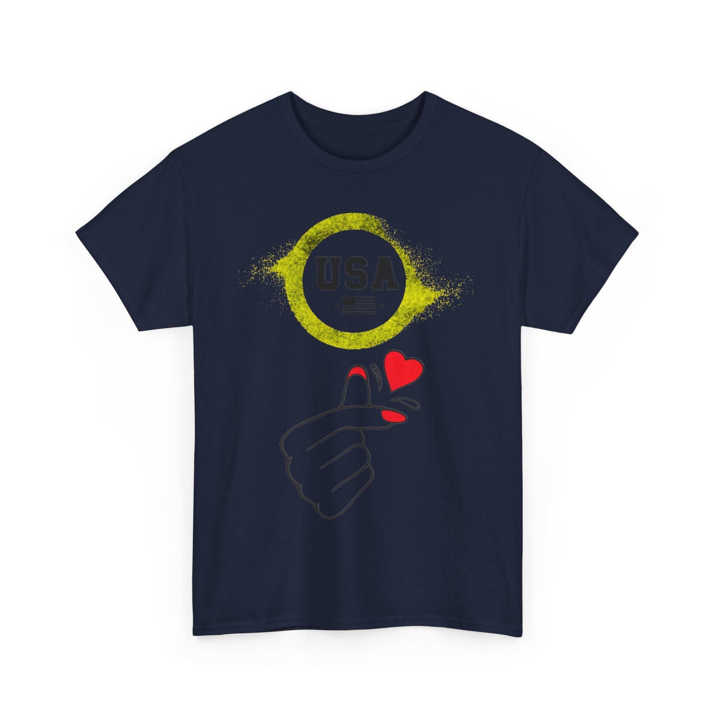USA Love Graphic Tee, Unisex Cotton Shirt for Holidays, Gifts, Events, Patriotic Wear, Fun Fashion