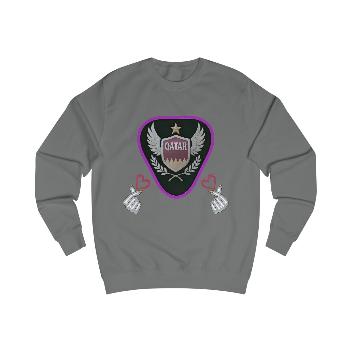Stylish Qatar Sweatshirt for Fans, Unisex Cozy Apparel for Sports Lovers, Perfect Gift for Holidays & Events, Trendy Graphic Sweater, [...]