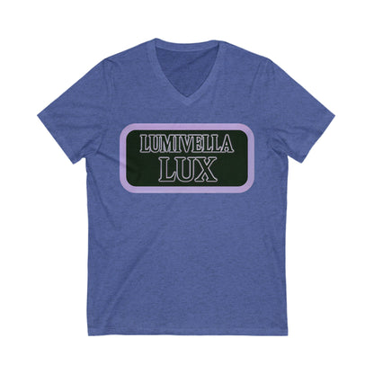 Lumivella Lux V-Neck Tee, Boho Chic T-Shirt, Unisex V-Neck, Casual Wear, Gift for Nature Lovers, Spring Fashion