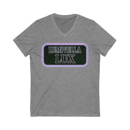 Lumivella Lux V-Neck Tee, Boho Chic T-Shirt, Unisex V-Neck, Casual Wear, Gift for Nature Lovers, Spring Fashion