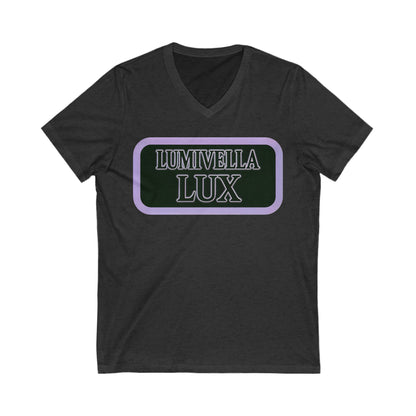 Lumivella Lux V-Neck Tee, Boho Chic T-Shirt, Unisex V-Neck, Casual Wear, Gift for Nature Lovers, Spring Fashion