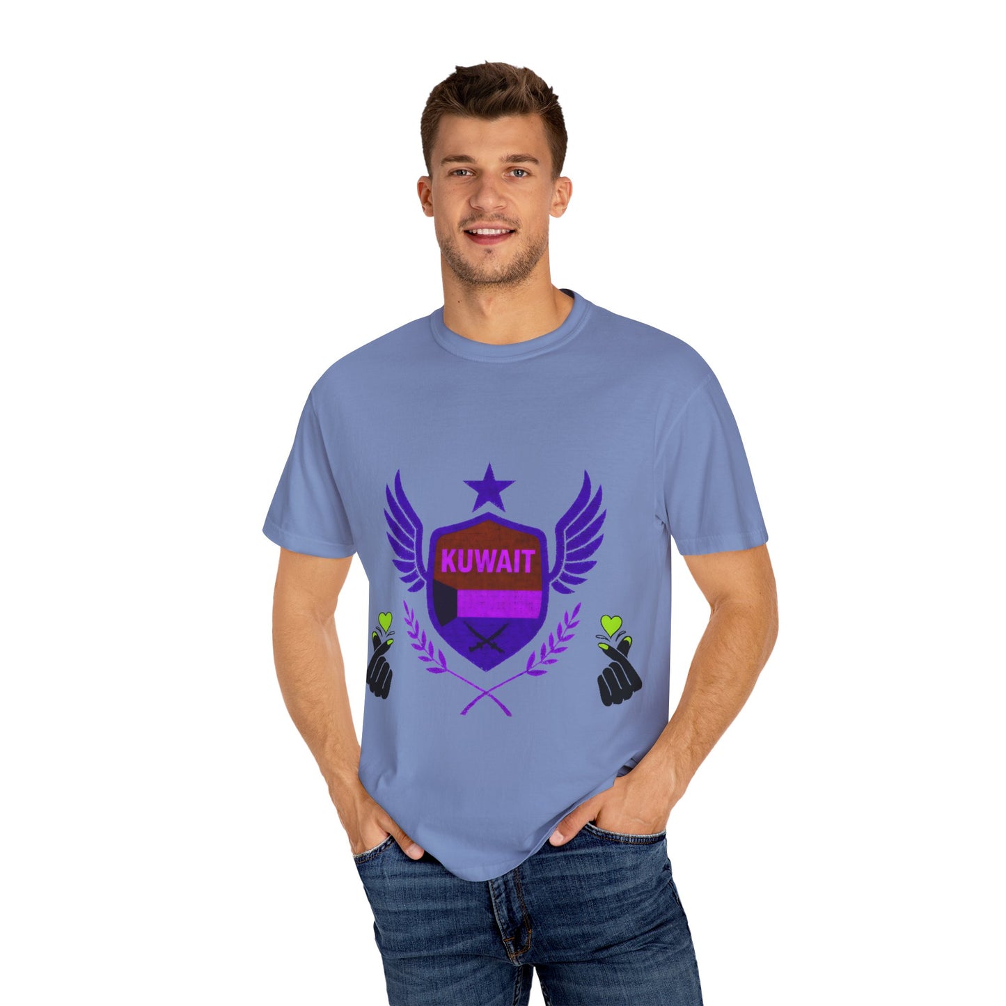 Kuwait Pride Unisex T-Shirt, Garment-Dyed Tee, LGBTQ+ Support Shirt, Casual Wear, Gift for Pride Month, Statement Fashion
