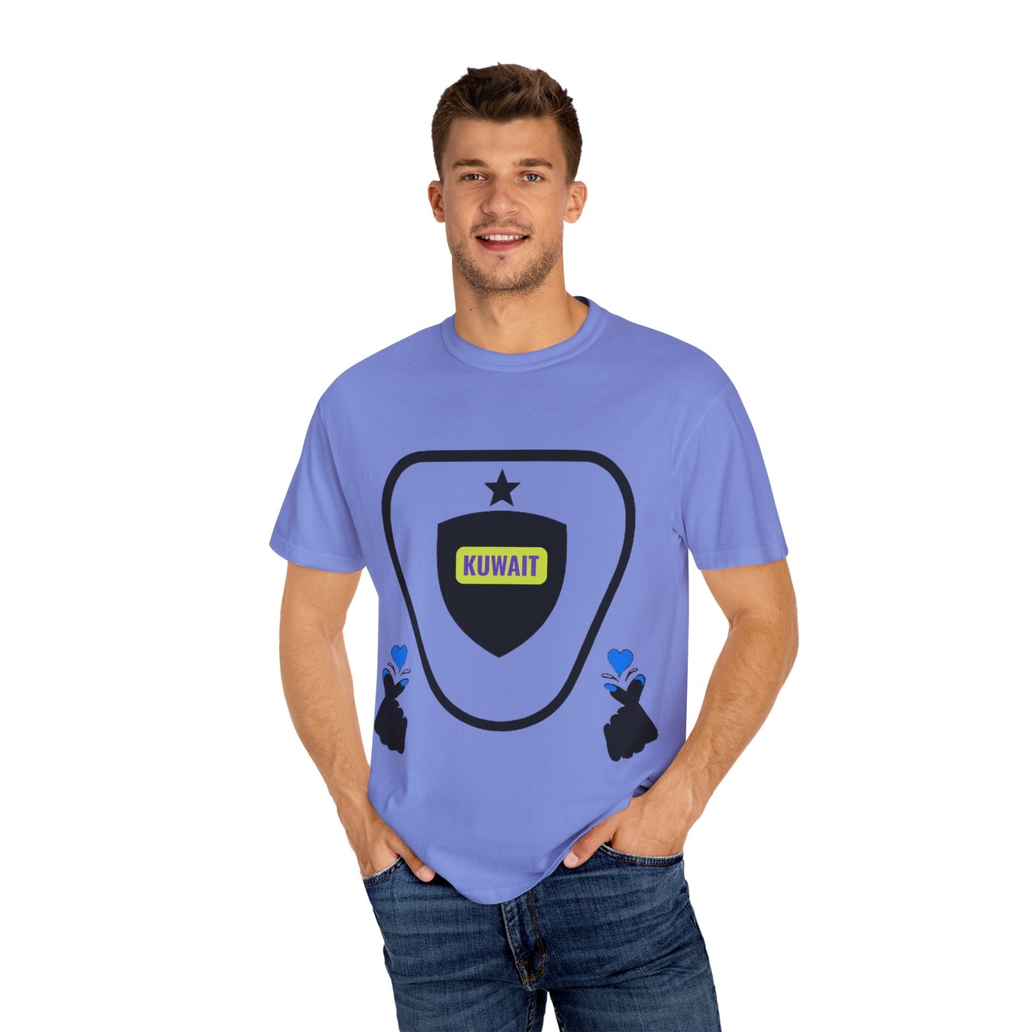 Garment-Dyed T-shirt - Kuwait Lover Graphic Tee