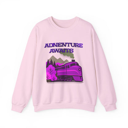 Vintage Train Adventure Sweatshirt - Cozy Travel Design