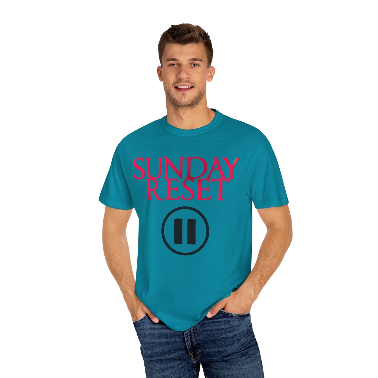 T-Shirt Sunday Reset Unisex Garment-Dyed