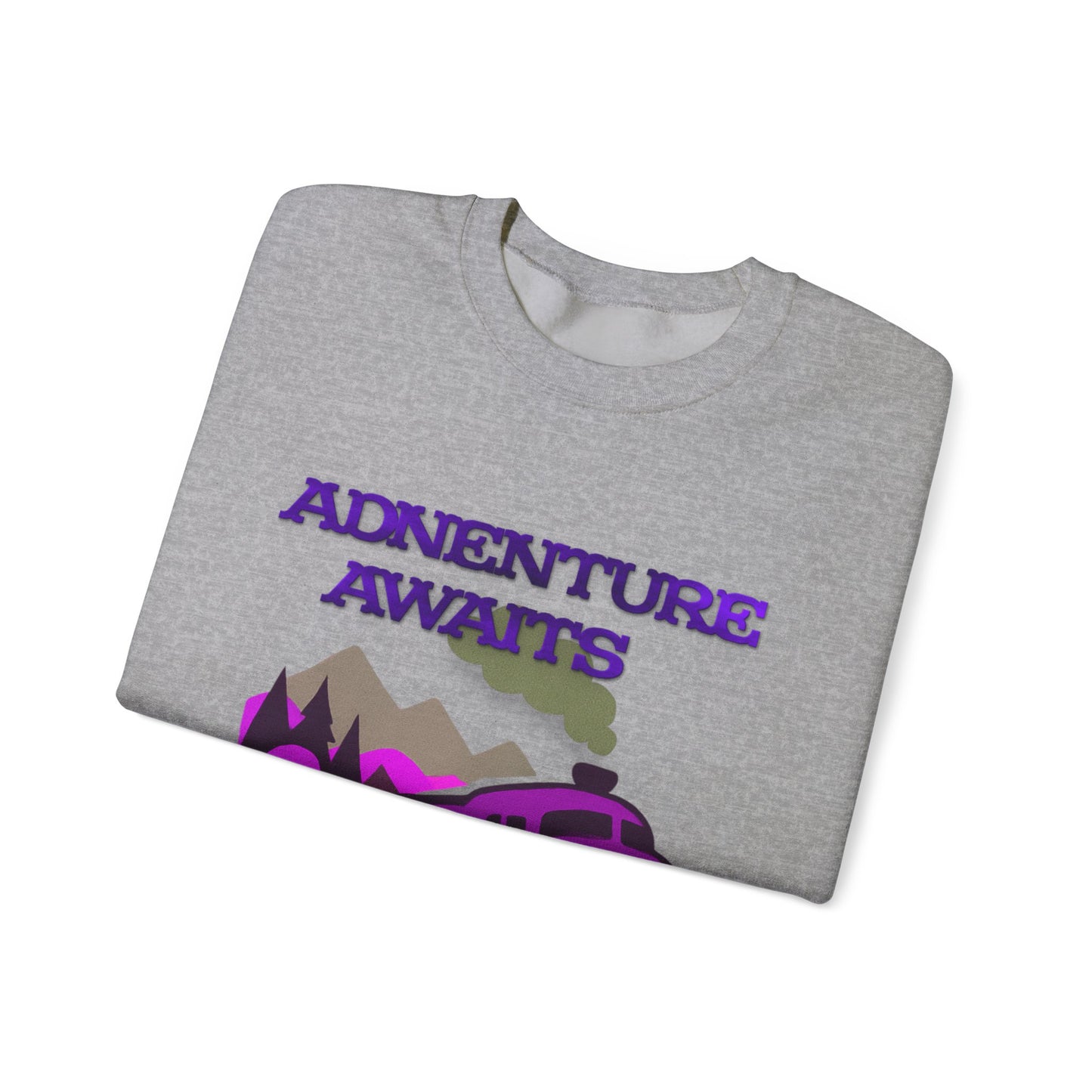 Vintage Train Adventure Sweatshirt - Cozy Travel Design