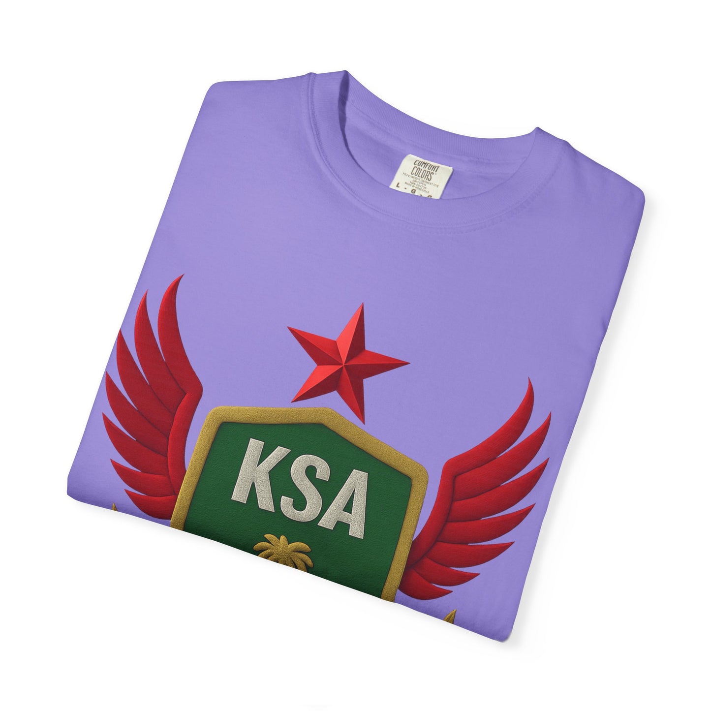 KSA Inspired Unisex Garment-Dyed T-shirt | Casual Style Tee, Graphic Shirt, Unique Design, Gift for Fans, Summer Fashion