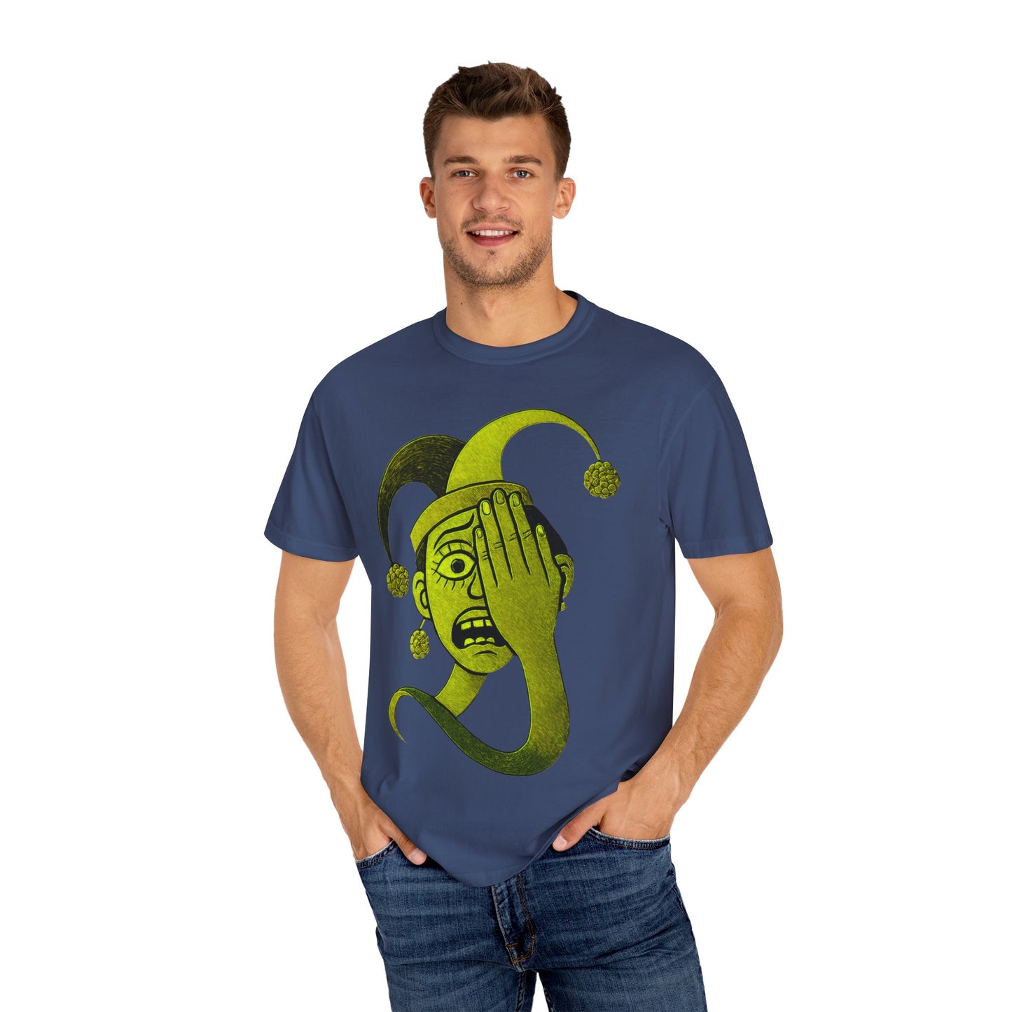 Garment-Dyed T-shirt 'i can't see' Design