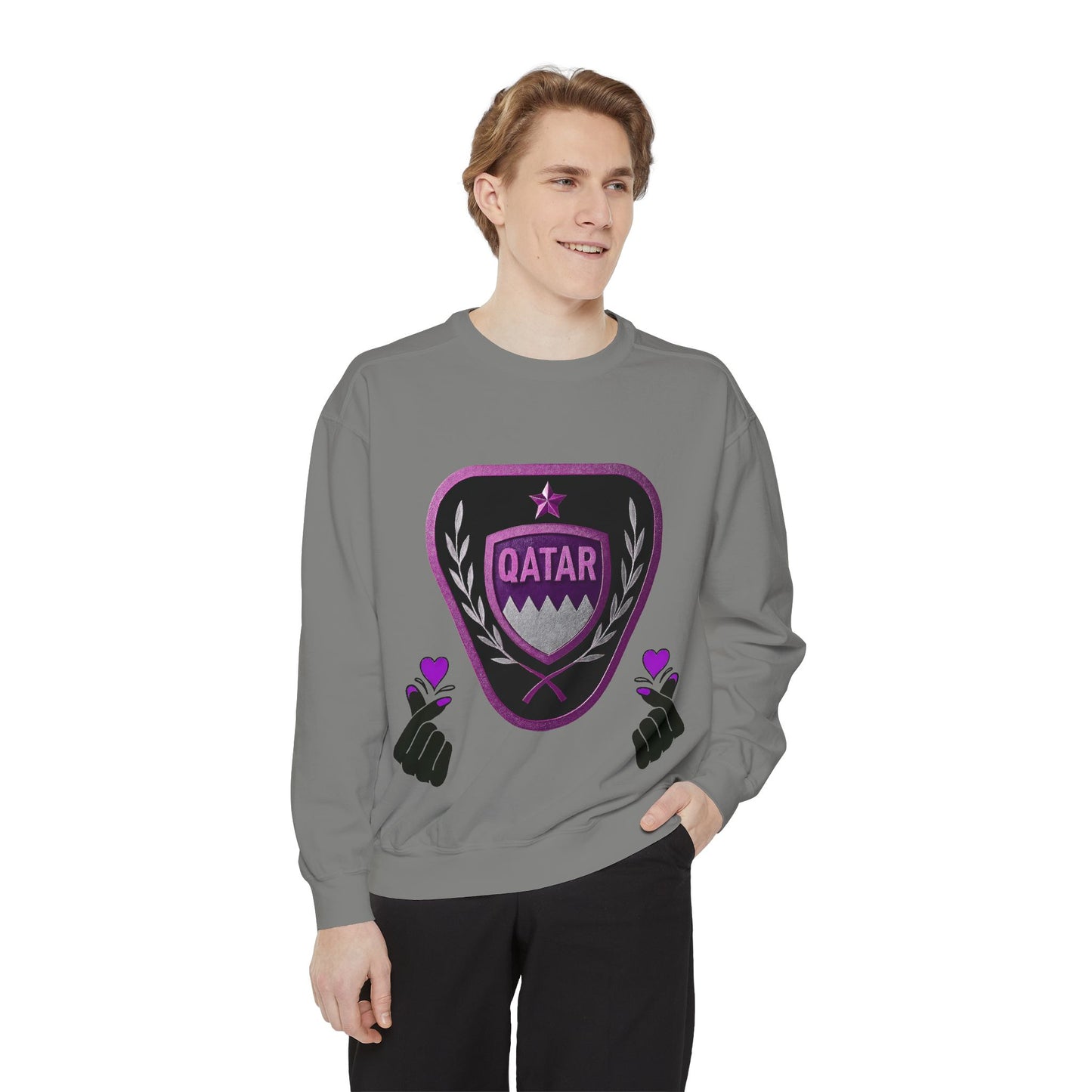 Qatar-Inspired Unisex Sweatshirt | Cozy Fashion for Sports Fans, Travel Lovers, Gift for Holidays, Casual Wear