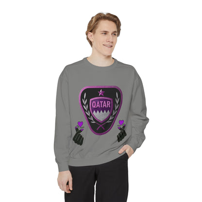 Qatar-Inspired Unisex Sweatshirt | Cozy Fashion for Sports Fans, Travel Lovers, Gift for Holidays, Casual Wear