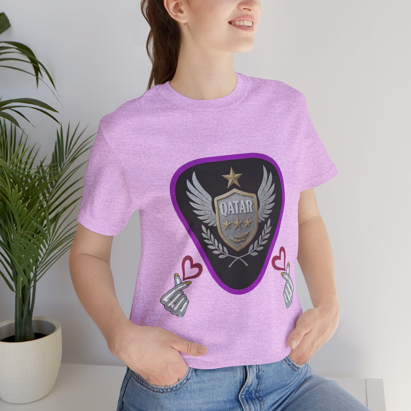 T-Shirt QATAR LOVE Unisex Jersey Short Sleeve Tee