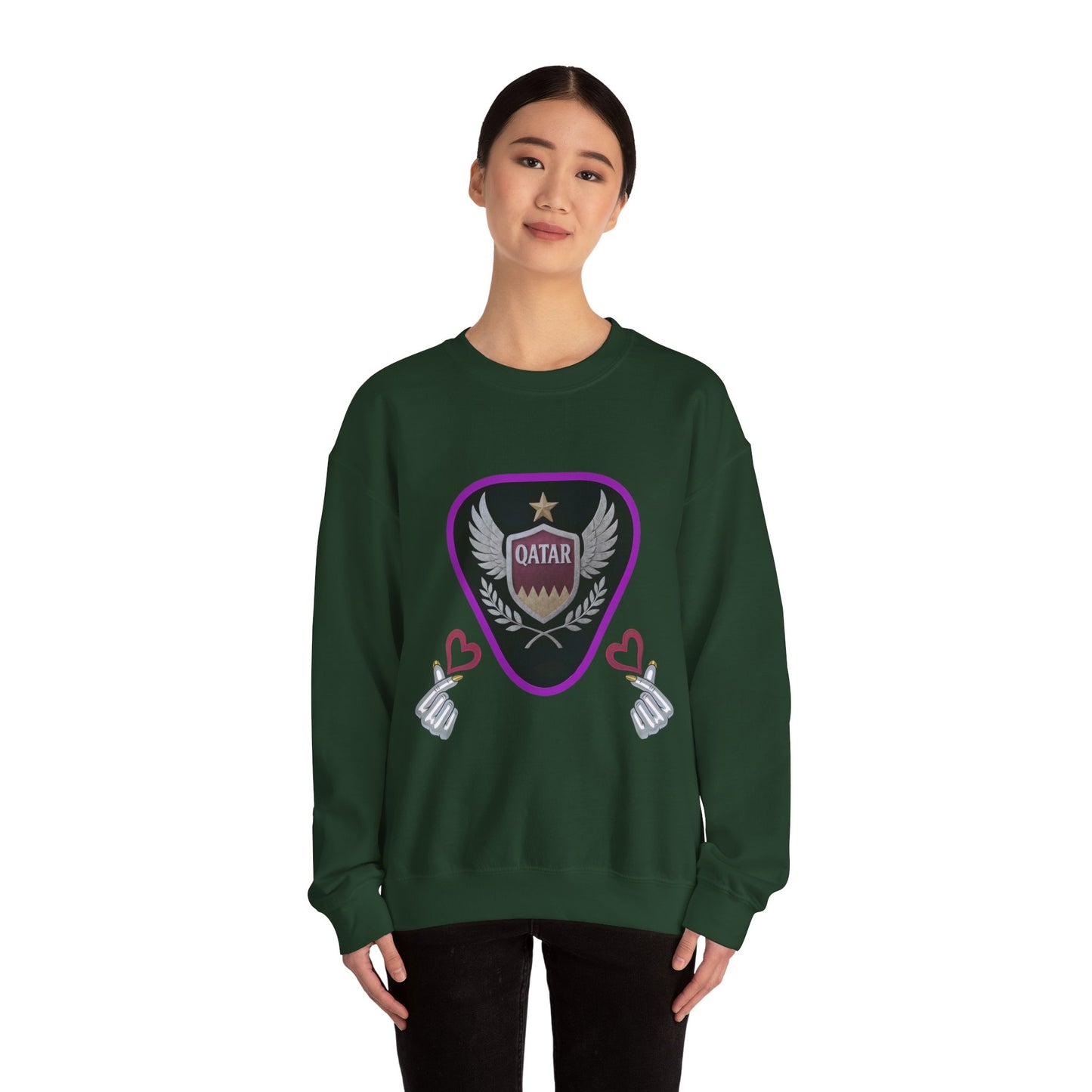Qatar Pride Crewneck Sweatshirt, Unisex Casual Style, Perfect Gift for Sports Fans, Birthday or National Day Celebration, Cozy [...]