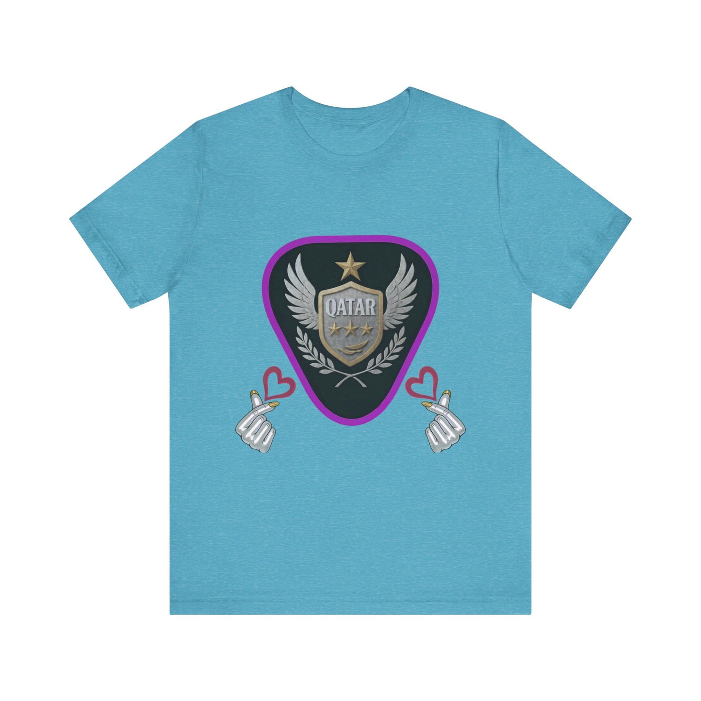 T-Shirt QATAR LOVE Unisex Jersey Short Sleeve Tee