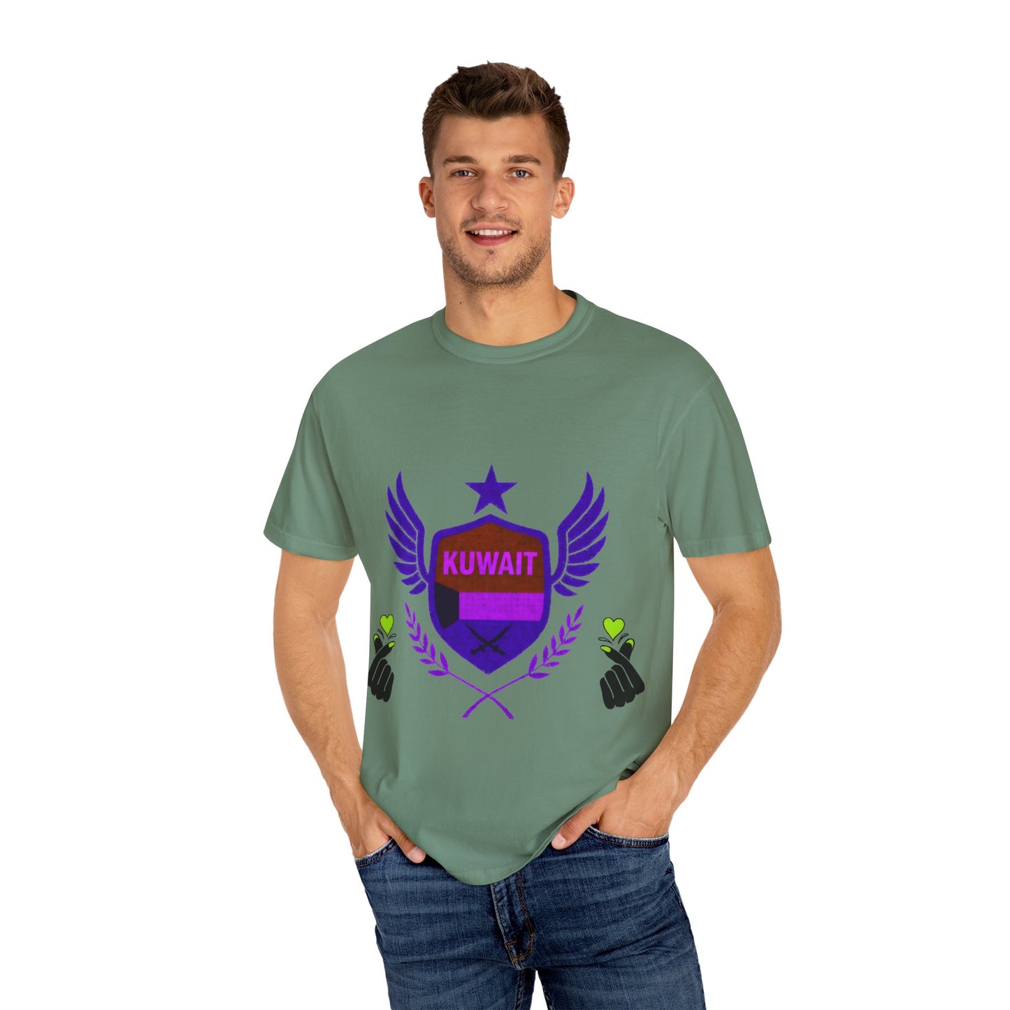 Kuwait Pride Unisex T-Shirt, Garment-Dyed Tee, LGBTQ+ Support Shirt, Casual Wear, Gift for Pride Month, Statement Fashion