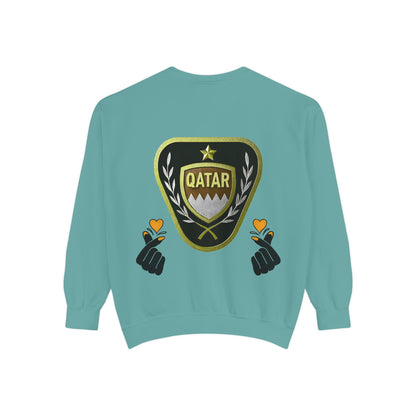 Qatar-Inspired Unisex Sweatshirt | Cozy Fashion for Sports Fans, Travel Lovers, Gift for Holidays, Casual Wear