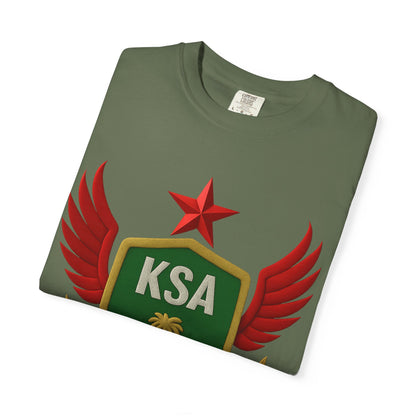 KSA Inspired Unisex Garment-Dyed T-shirt | Casual Style Tee, Graphic Shirt, Unique Design, Gift for Fans, Summer Fashion