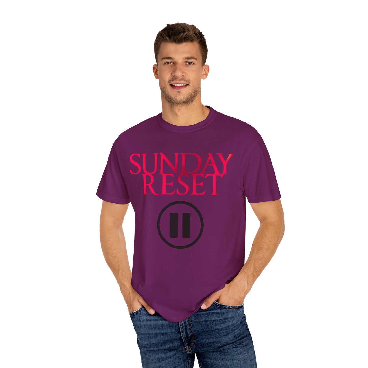 T-Shirt Sunday Reset Unisex Garment-Dyed
