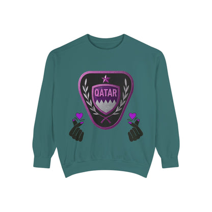 Qatar-Inspired Unisex Sweatshirt | Cozy Fashion for Sports Fans, Travel Lovers, Gift for Holidays, Casual Wear