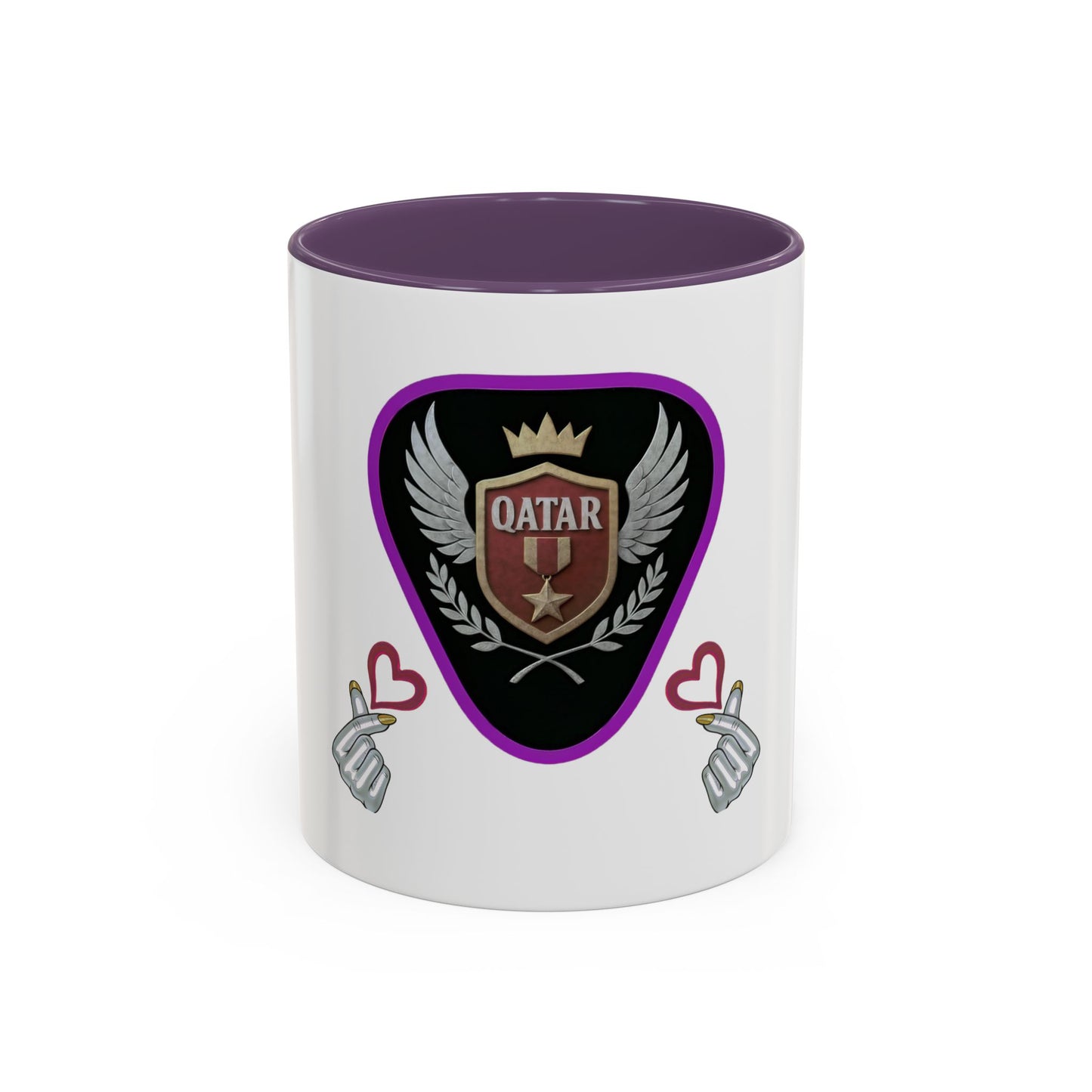 Qatar-Inspired Accent Coffee Mug, Unique Gift for Coffee Lovers, Personalized Mug for Friends, Stylish Office Cup, Perfect for Everyday Use