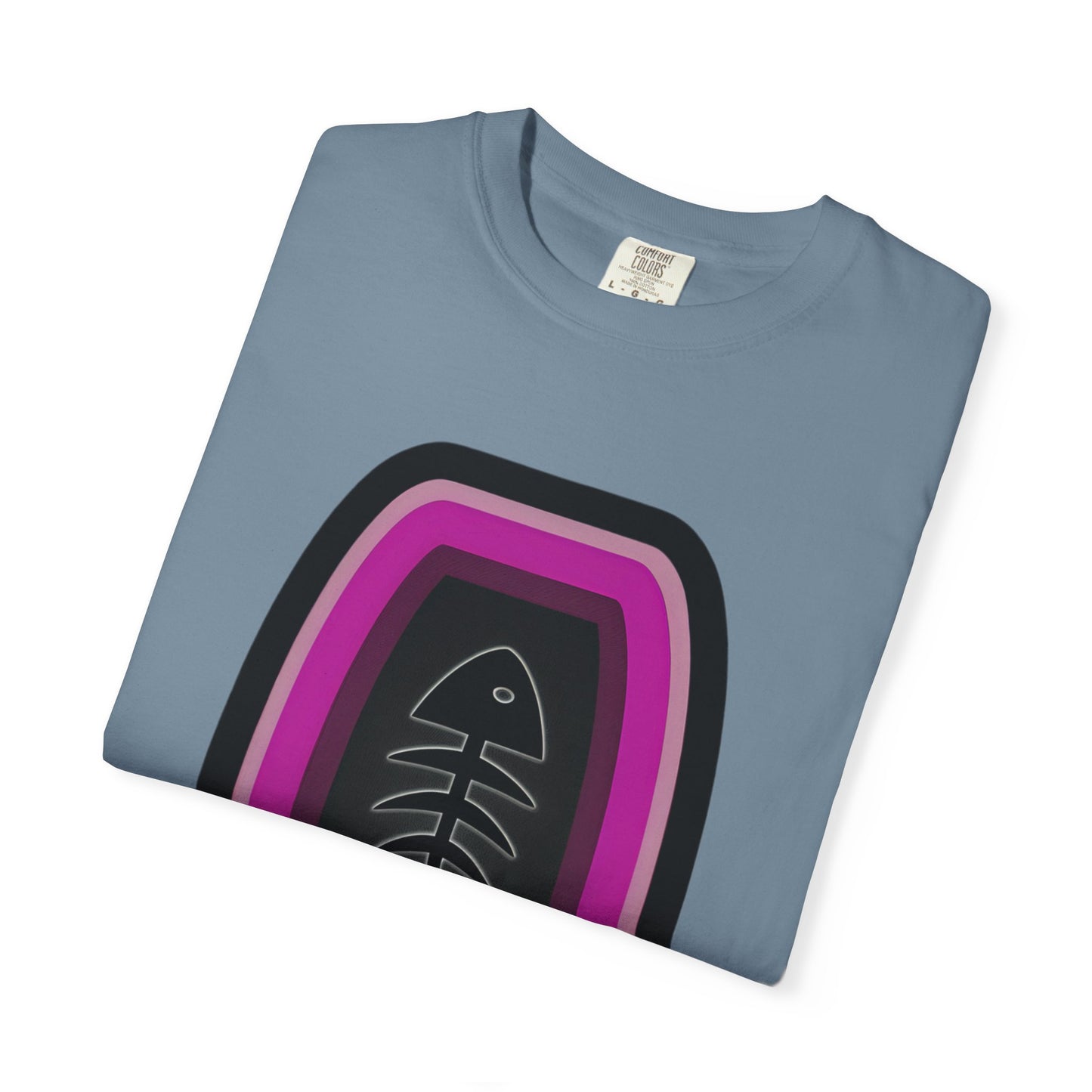 FISH BONE AND BULLS T-Shirt - Vintage Unisex Garment-Dyed Tee