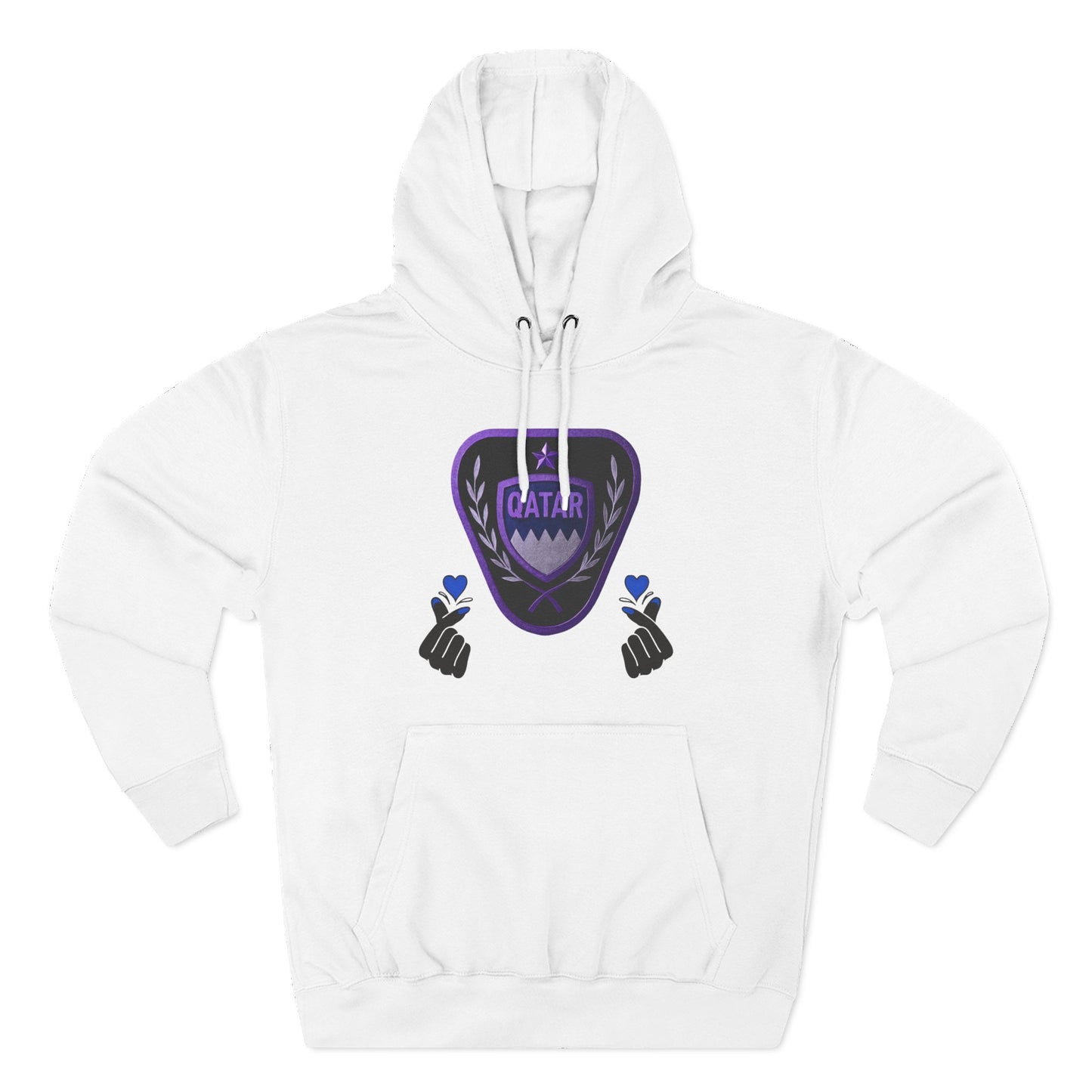 Fleece Hoodie - Qatar Love Design