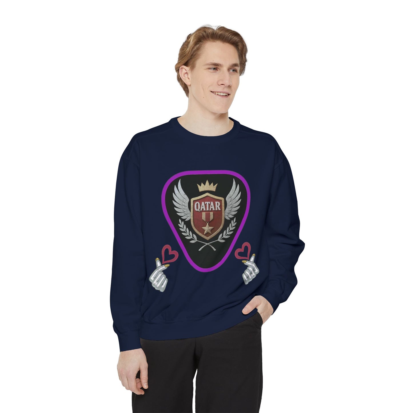 Qatar-Inspired Unisex Sweatshirt, Cozy Gift for Sports Fans, Stylish Casualwear, Travel Apparel, Souvenir from Qatar