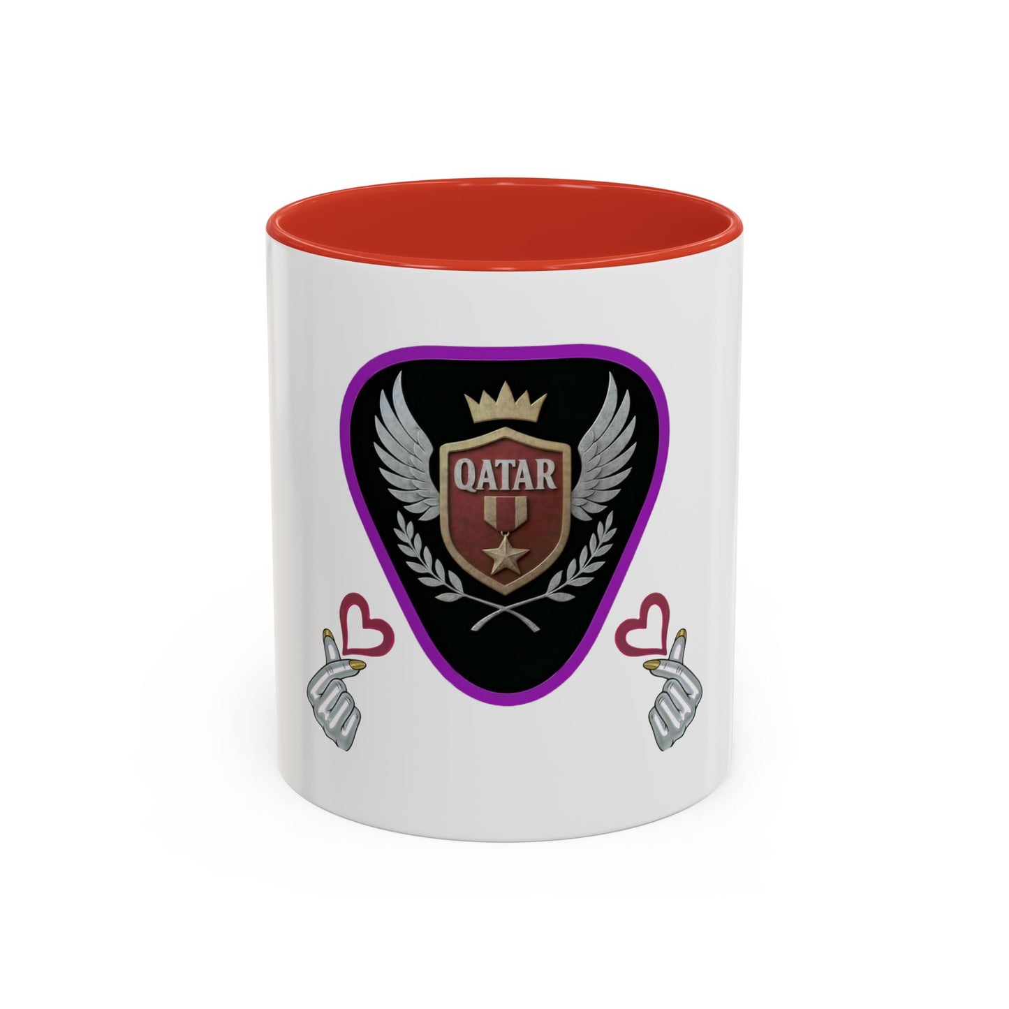 Qatar-Inspired Accent Coffee Mug, Unique Gift for Coffee Lovers, Personalized Mug for Friends, Stylish Office Cup, Perfect for Everyday Use