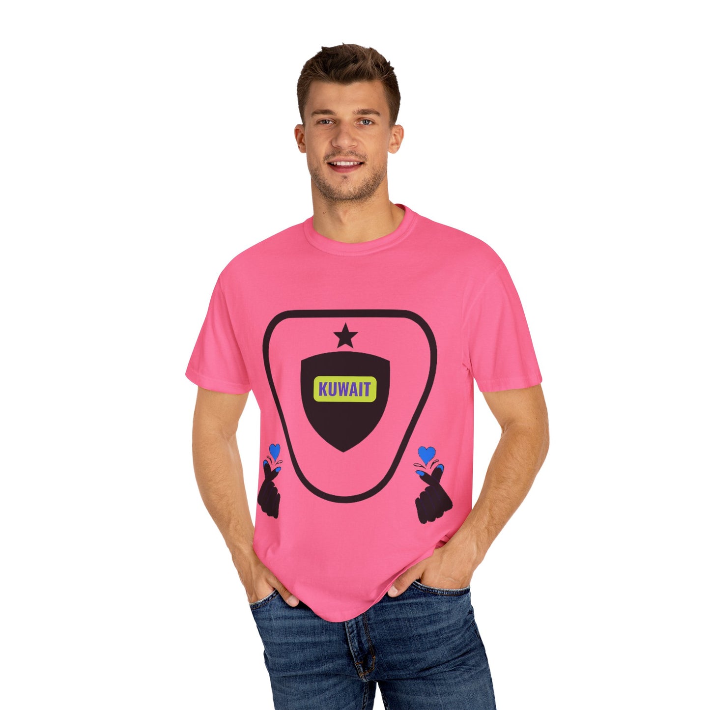 Garment-Dyed T-shirt - Kuwait Lover Graphic Tee