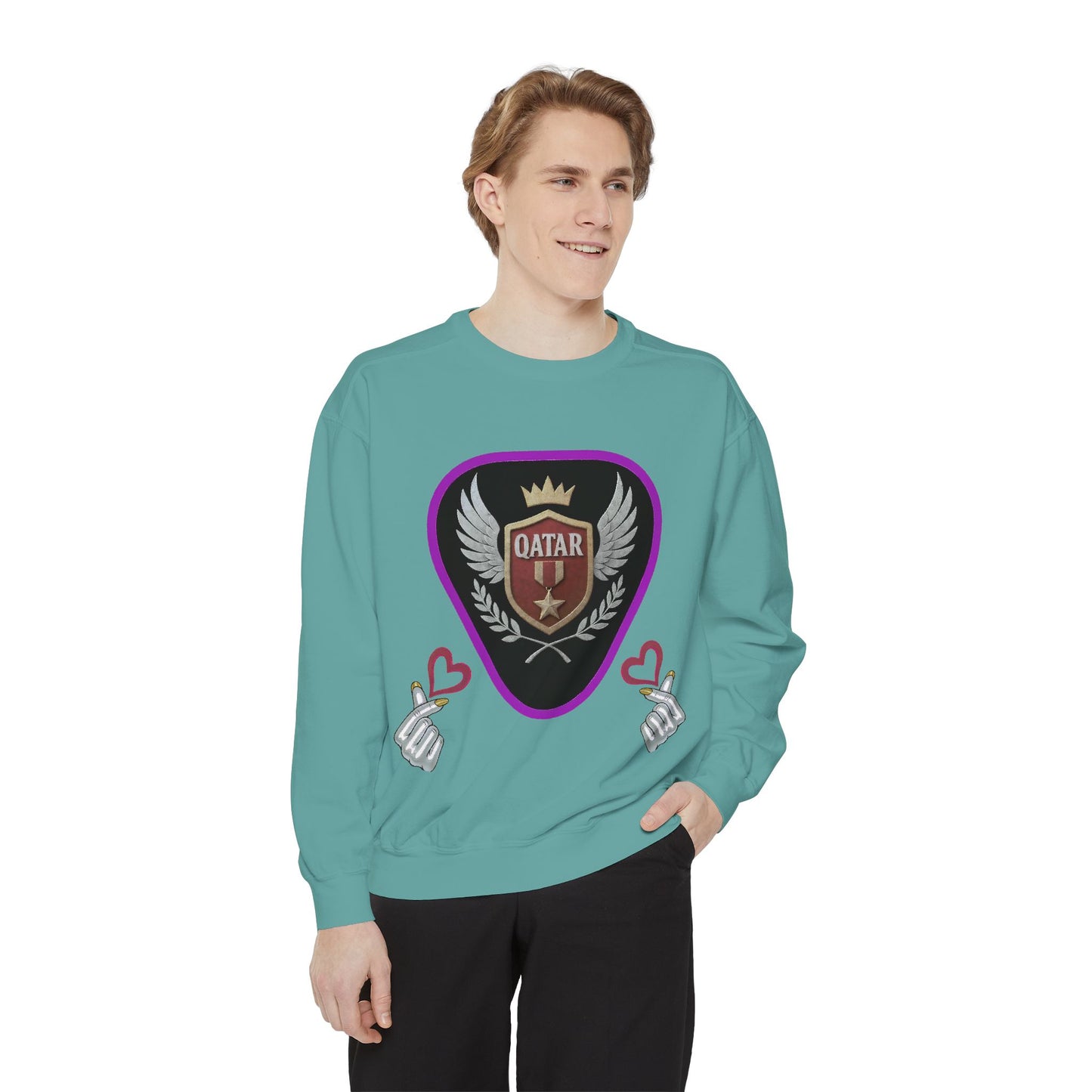 Qatar-Inspired Unisex Sweatshirt, Cozy Gift for Sports Fans, Stylish Casualwear, Travel Apparel, Souvenir from Qatar