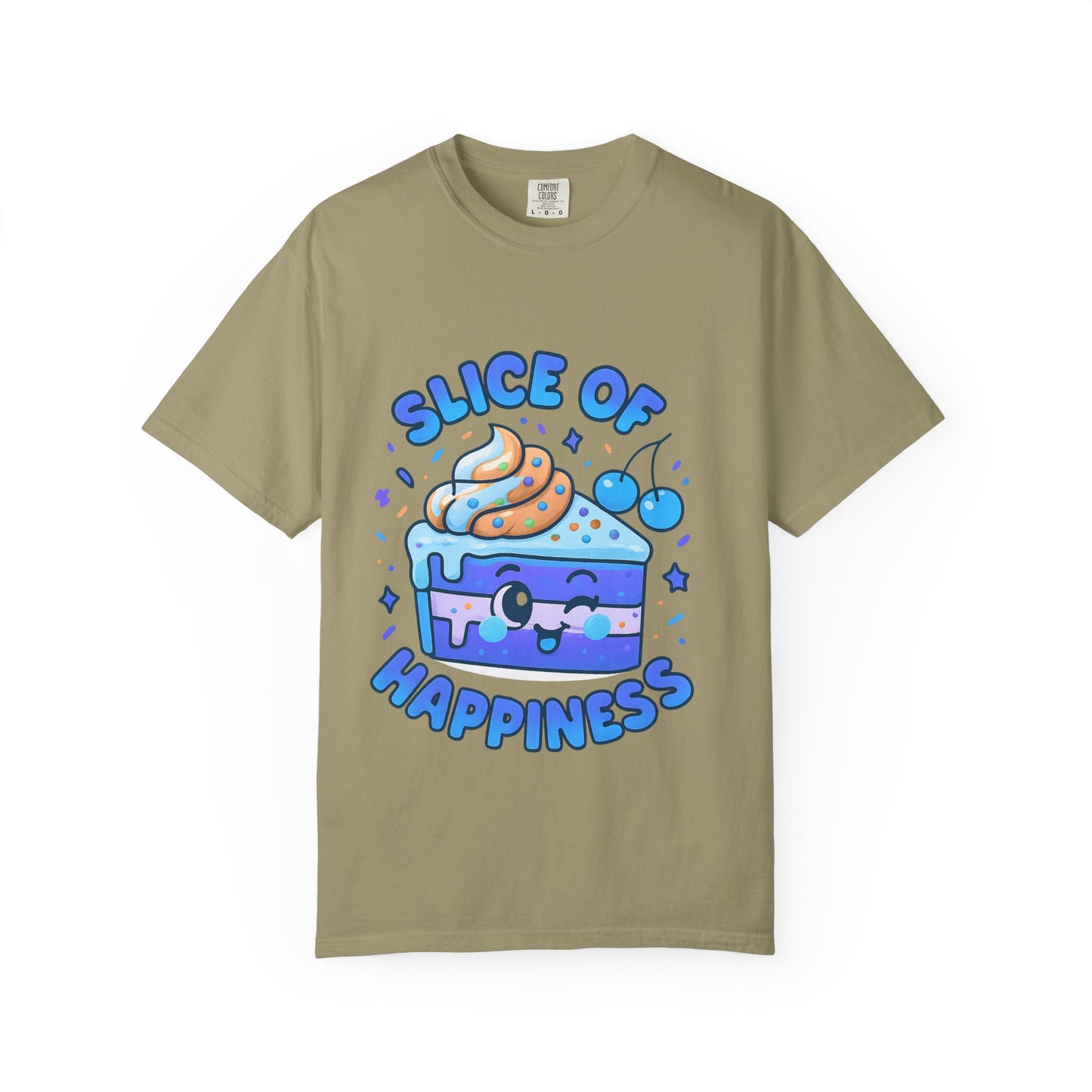 Colorful Slice of Happiness T-Shirt, Cute Dessert Tee, Unisex Graphic Tee, Sweet Gift for Foodies, Fun Casual Wear