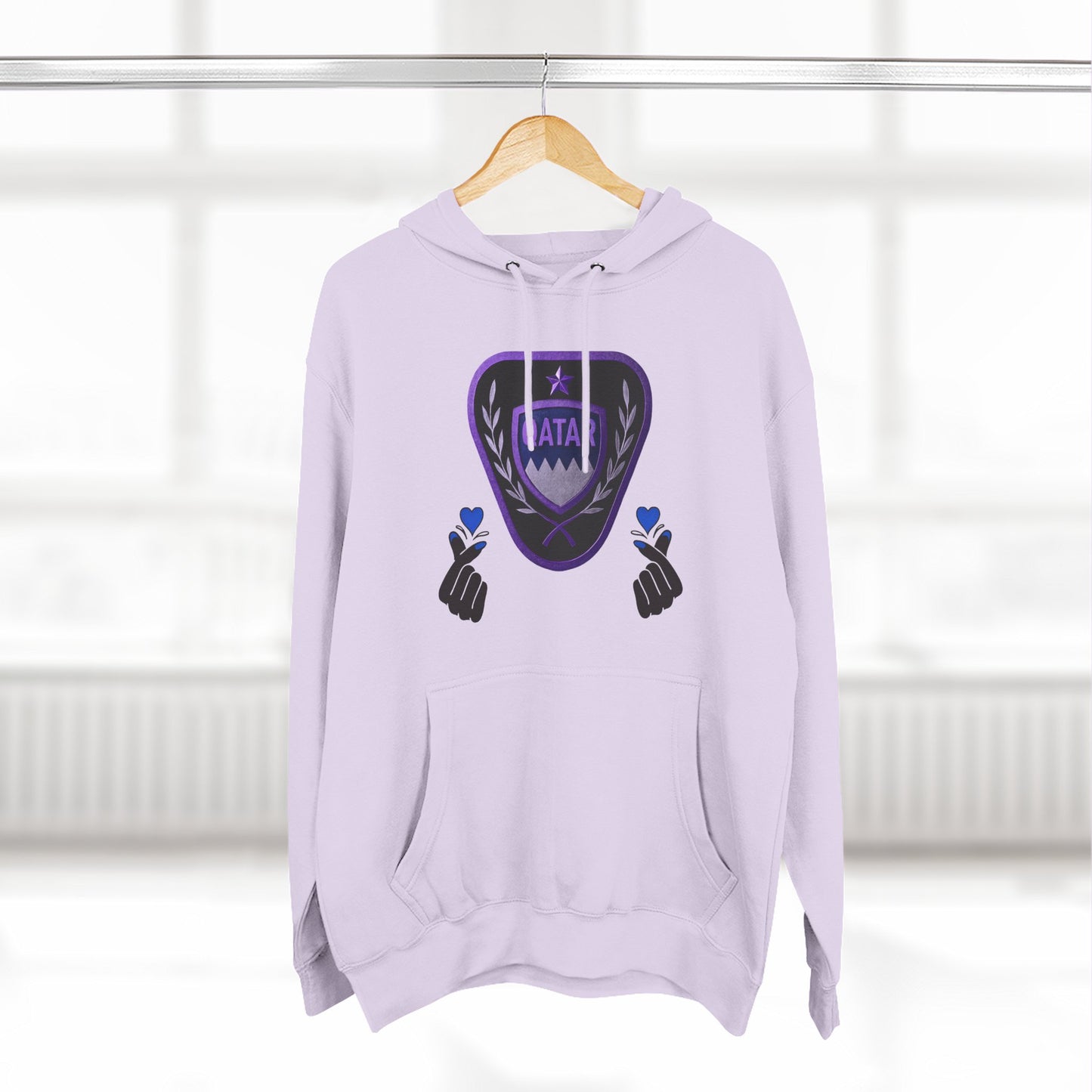 Fleece Hoodie - Qatar Love Design