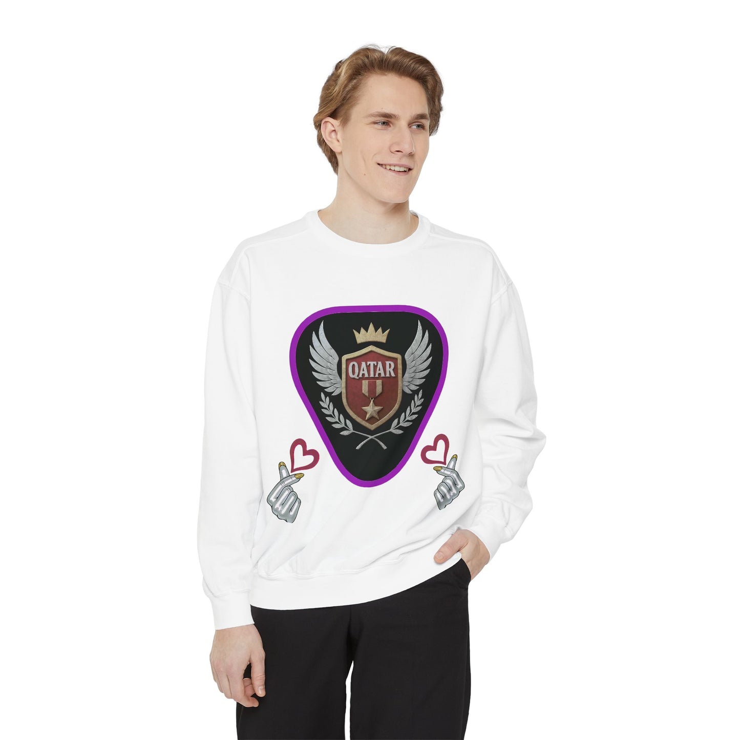 Qatar-Inspired Unisex Sweatshirt, Cozy Gift for Sports Fans, Stylish Casualwear, Travel Apparel, Souvenir from Qatar