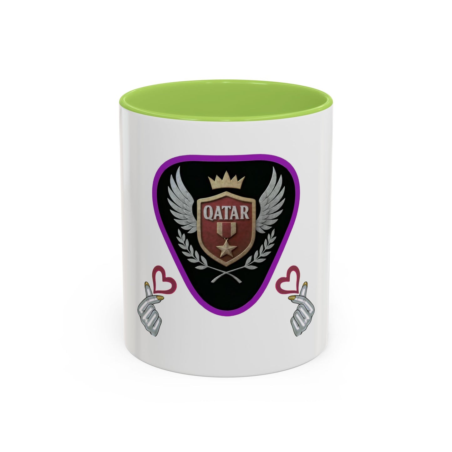 Qatar-Inspired Accent Coffee Mug, Unique Gift for Coffee Lovers, Personalized Mug for Friends, Stylish Office Cup, Perfect for Everyday Use