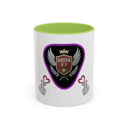 Qatar-Inspired Accent Coffee Mug, Unique Gift for Coffee Lovers, Personalized Mug for Friends, Stylish Office Cup, Perfect for Everyday Use
