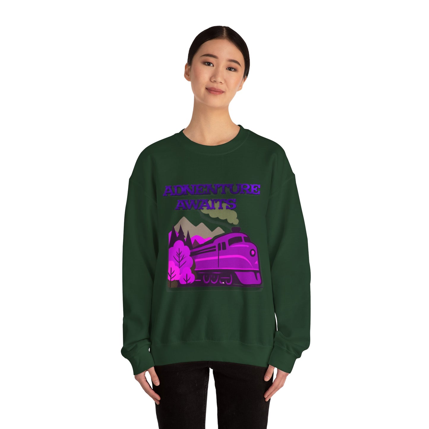 Vintage Train Adventure Sweatshirt - Cozy Travel Design
