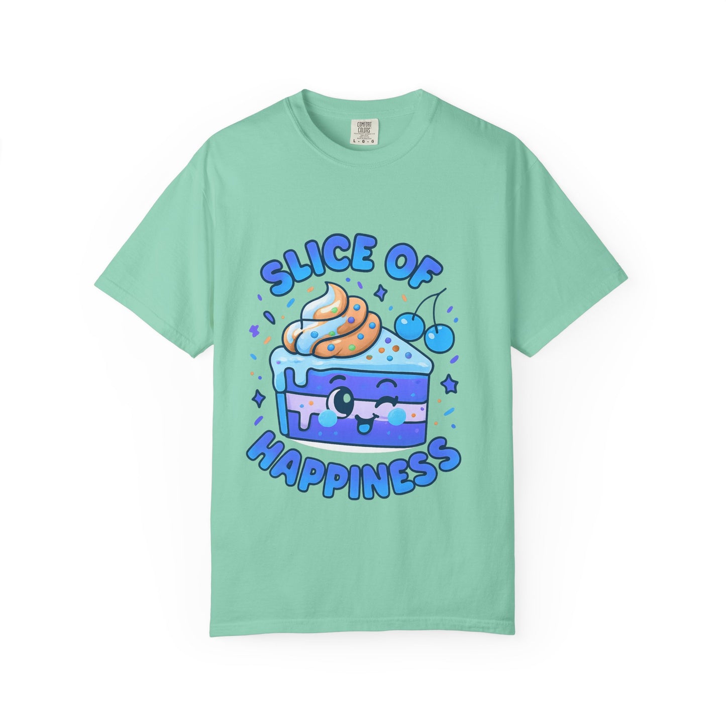 Colorful Slice of Happiness T-Shirt, Cute Dessert Tee, Unisex Graphic Tee, Sweet Gift for Foodies, Fun Casual Wear