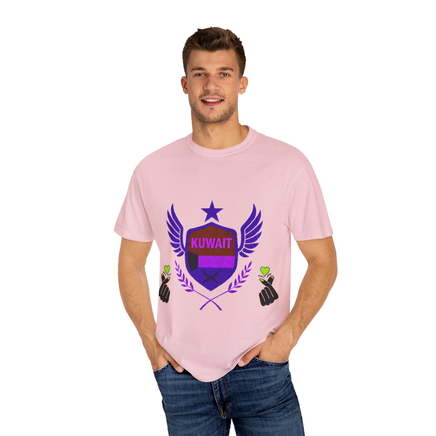 Kuwait Pride Unisex T-Shirt, Garment-Dyed Tee, LGBTQ+ Support Shirt, Casual Wear, Gift for Pride Month, Statement Fashion