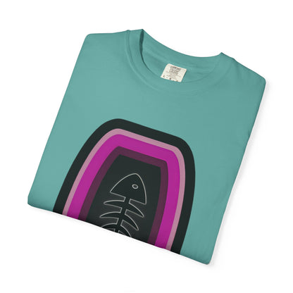 FISH BONE AND BULLS T-Shirt - Vintage Unisex Garment-Dyed Tee